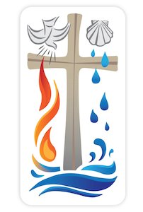 Candle Transfer Sticker - Brown with 4 Symbols