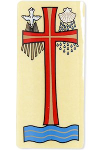 Candle Transfers: Transfer Sticker Baptismal (Dove/Shell)