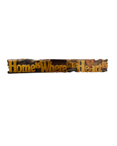 Plaque Mahogany - Home Is Where...70X10Cm
