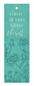 Bookmark Lux/Lth Teal - I Can Do All Things
