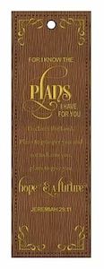 Bookmarks: Bookmark Lux/Lth Brown - For I Know the Plans