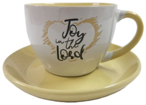 Mothers Day: Cup and Saucer - Joy in the Lord (Yellow)