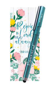 Pen Gel Teal - Rejoice in the Lord Always