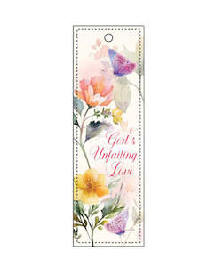 Bookmark Lux/Lth White Floral - God's Unfailing Love