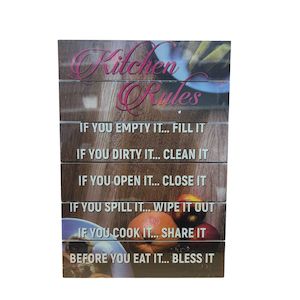 Picture Wood - Kitchen Rules (A4)