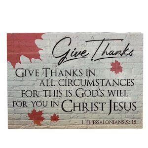 A4 Plaques: Plaque Wood - Give Thanks... (A4)