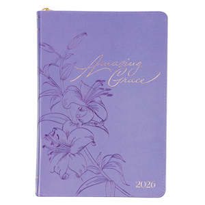 2026 Planners: 2026- Amazing Grace Purple Faux Leather Executive Planner