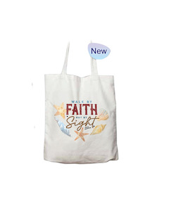 Bags: Tote Bag Canvas - Walk by Faith