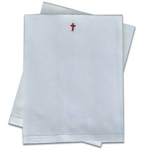 Linen Items: Purificator White/Cream (Red Cross) Non Hemstitched 18x12 inches