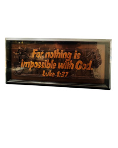 Mahogany Plaques: Plaque Wood Mahogany(For Nothing Is Imposs)Lge