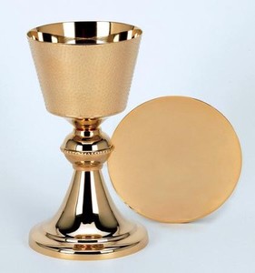 Chalices And Patens: Chalice with Paten Set - Hand Hammered