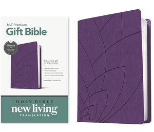 Premium Gift Bible NLT, Filament Enabled (LeatherLike, Purple Petals, Red Letter