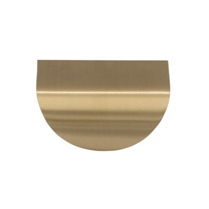 Cabinet Handle 39mm Lip Pull Handle Solid Brass Brushed Finish - Nova