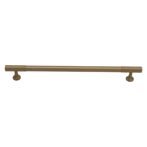 Handles: Thorndon 224mm Solid Brass Grooved Pull Handle - Brushed Brass Finish