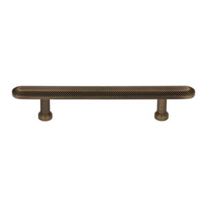 Handles: Oxford 96mm Solid Brass Knurled T-Bar Pull Handle - Antique Brass Finish