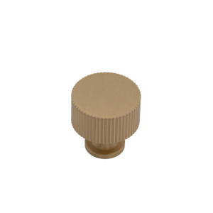 Thorndon 35mm Solid Brass Grooved Knob - Brushed Brass Finish