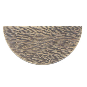 Knobs: Astra 99mm Solid Brass Half Moon Textured Knob - Antique Brass Finish
