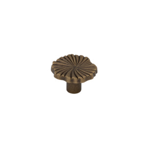 Knobs: Celeste 29mm Wave Knob - Aged Solid Brass
