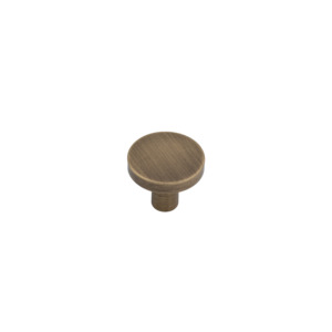 Eaton 25mm Solid Brass Knob - Aged Brushed Brass Finish