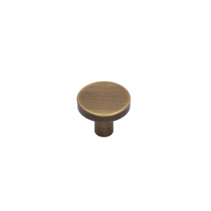 Eaton 19mm Solid Brass Knob - Aged Brushed Brass Finish