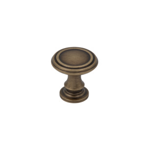 Ashmere 31mm Solid Brass Traditional Knob -  Antique Brass Finish