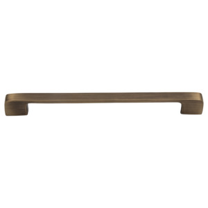 Eaton 192mm Solid Brass Rectangular Handle - Aged Brushed Brass Finish