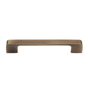 Eaton 128mm Solid Brass Rectangular Handle - Aged Brushed Brass Finish