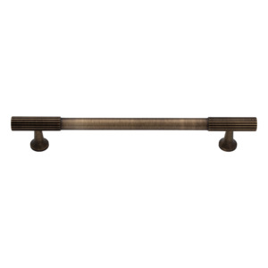 Thorndon: Thorndon 160mm Solid Brass Grooved Pull Handle - Antique Brass Finish