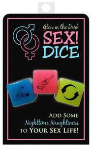 Glow In The Dark SEX! Dice 3pk