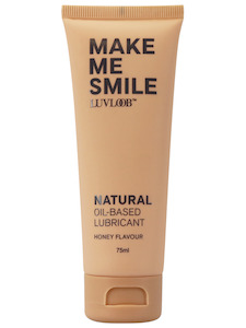 Luvloob: LUVLOOB Natural Oil-Based Lubricant (Honey Flavour) 75ml - Make Me Smile