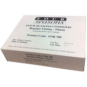 Four Seasons: Four Seasons Regular Condoms - Bulk Box of 144
