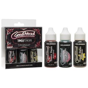 Goodhead: GoodHead Tingle Drops French Vanilla, Cotton Candy, Cherry 3 x 29ml