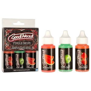 GoodHead Tingle Drops Strawberry, Green Apple, Watermelon 3 x 29ml