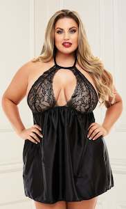 Sexy Lace Babydoll Set 3178 Black Q