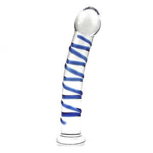 Sale: Everyday Sexy Blue Swirl Glass Dildo
