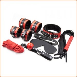 Sub-Mission Deluxe Bondage Set 7pc - Red/Black