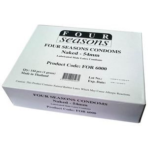 Four Seasons: Four Seasons Naked Classic Condoms - Bulk Box 144