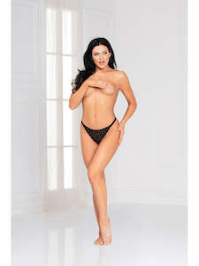 Leopard mesh cheeky panty 11132 Black L