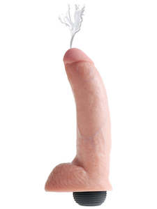 King Cock 9inch Squirting Cock With Balls - Flesh