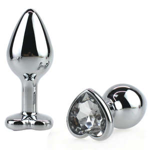 Everyday Sexy Stainless Steel Heart Butt Plug Large
