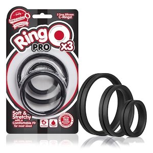 Screaming O: Screaming O Ringo Pro X3 Silicone Cock Rings - Black