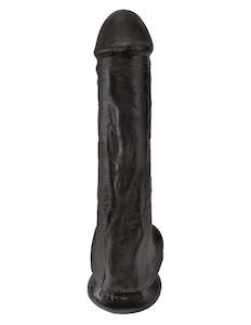 Large Dildos: King Cock 13inch Cock With Balls - Black