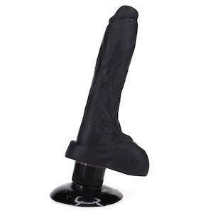 Realistic Dildos: Everyday Sexy Vibrating Realistic Dildo With Balls - Black