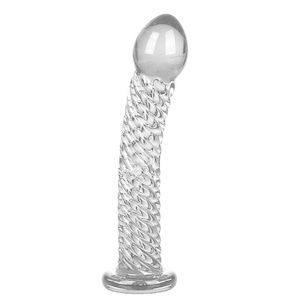 Everyday Sexy Wavy Glass Dildo - Clear