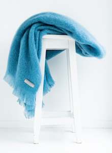 Throws: Denim Mohair Throw