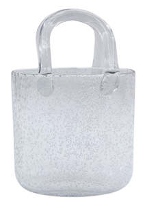 Handbag Glass Vase - Clear