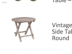 Outdoor furniture: ARTWOOD vintage outdoor side table round