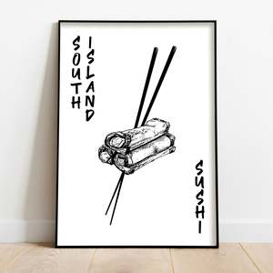 Citizen Art Studio: SOUTH ISLAND SUSHI ART PRINT