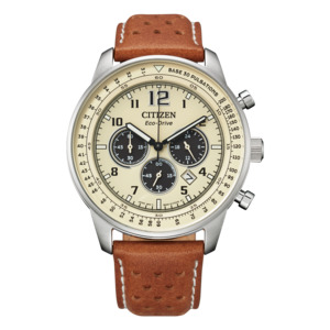 Silver Watches: Classic Aviator Chronograph