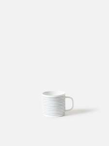 Cups: Porcelain Stripe Coffee Cup Set/4